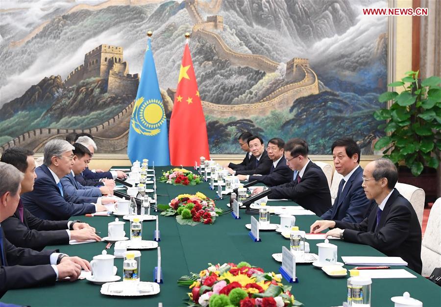 CHINA-BEIJING-LI ZHANSHU-KAZAKH PRESIDENT-MEETING (CN)